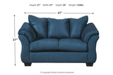 Darcy Blue Loveseat and 2 Chairs -  Ashley - Luna Furniture