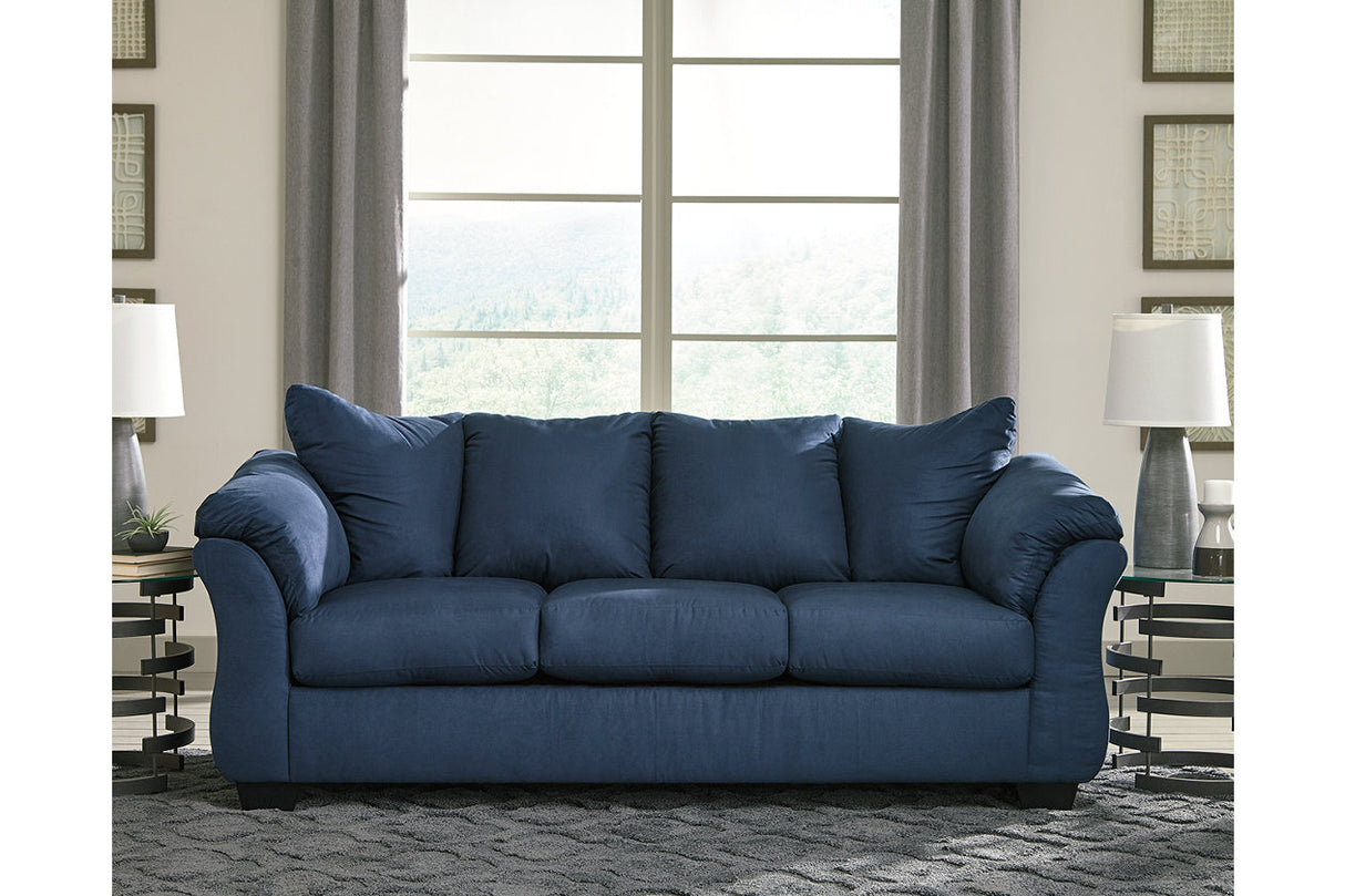 Darcy Blue Sofa and Recliner -  Ashley - Luna Furniture