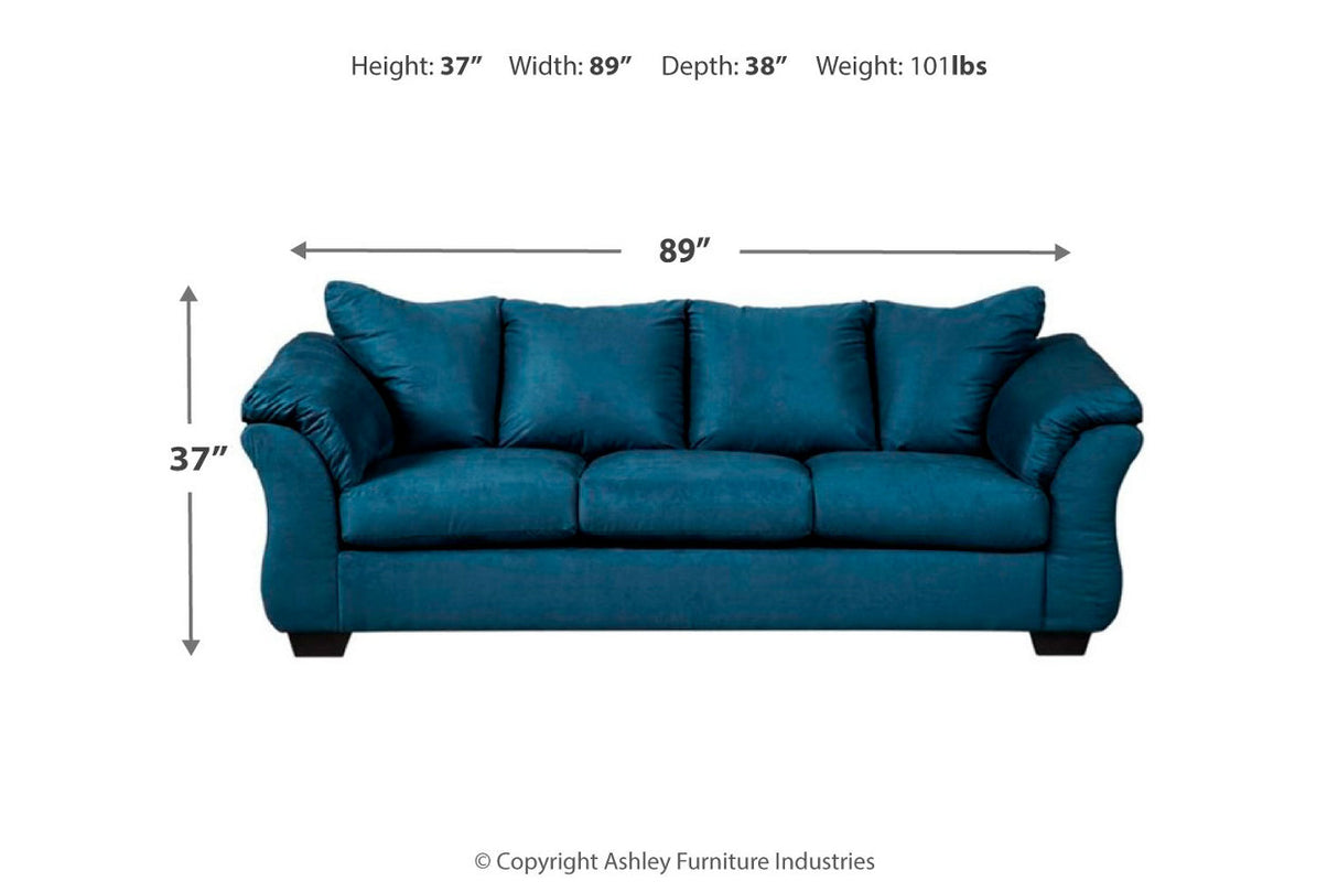 Darcy Blue Sofa and Loveseat -  Ashley - Luna Furniture