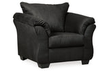 Darcy Black Sofa, Loveseat, Chair and Ottoman -  Ashley - Luna Furniture