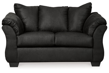 Darcy Black Loveseat and Ottoman -  Ashley - Luna Furniture