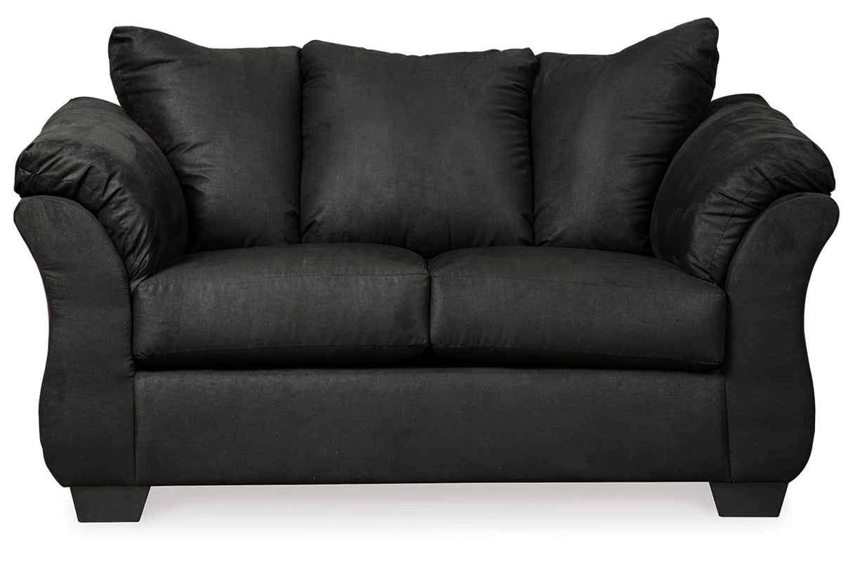 Darcy Black Sofa, Loveseat, Chair and Ottoman -  Ashley - Luna Furniture