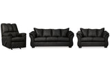 Darcy Black Sofa, Loveseat and Recliner -  Ashley - Luna Furniture