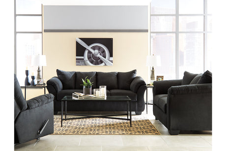 Darcy Black Sofa, Loveseat and Recliner -  Ashley - Luna Furniture