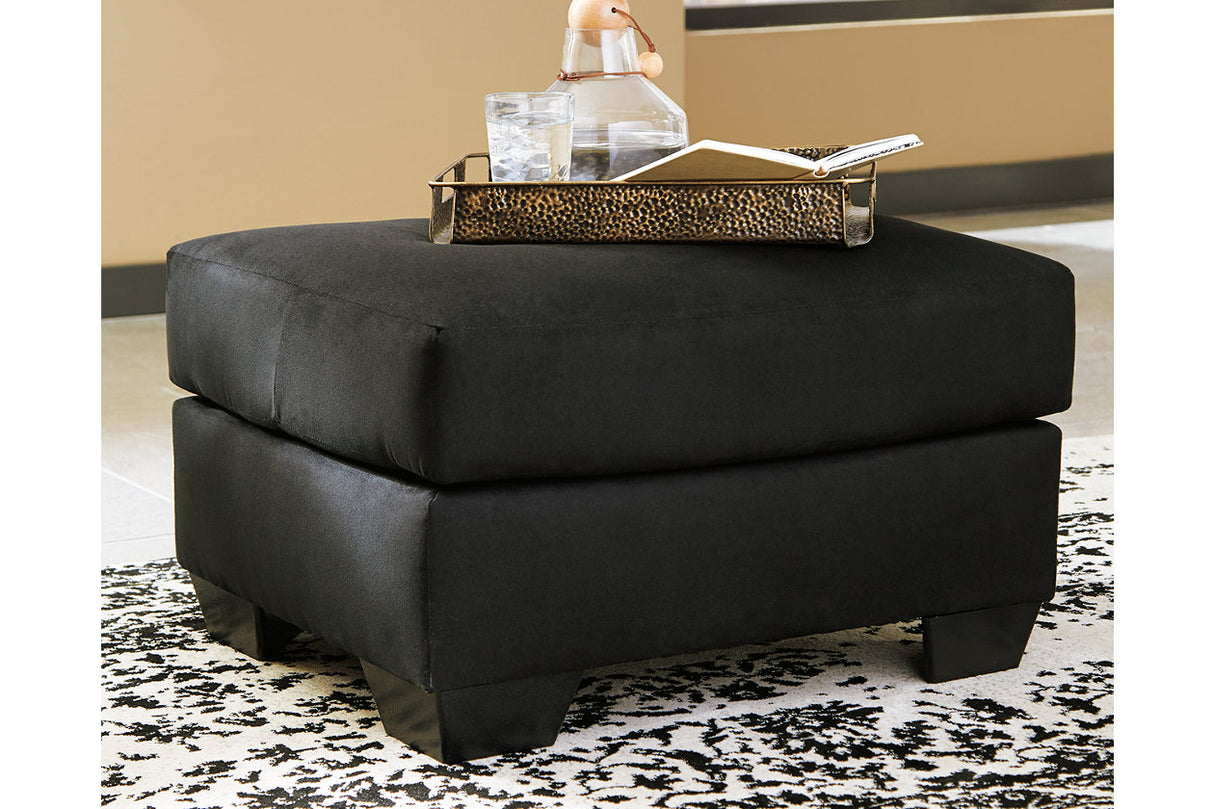 Darcy Black Loveseat and Ottoman -  Ashley - Luna Furniture