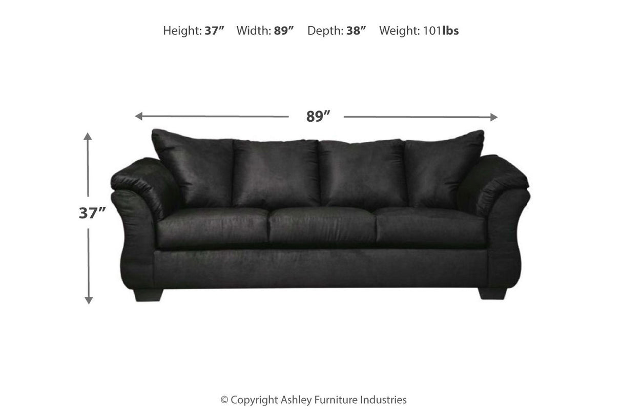 Darcy Black Sofa, Loveseat and Recliner -  Ashley - Luna Furniture