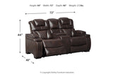 Warnerton Chocolate Power Reclining Sofa and Loveseat -  Ashley - Luna Furniture