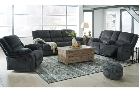 Draycoll Slate Reclining Sofa, Loveseat and Recliner -  Ashley - Luna Furniture