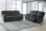 Draycoll Slate Reclining Sofa and Loveseat -  Ashley - Luna Furniture