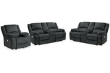 Draycoll  2 Power Reclining Loveseats and Recliner -  Ashley - Luna Furniture