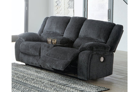 Draycoll Slate Power Reclining Sofa, Loveseat and Recliner -  Ashley - Luna Furniture