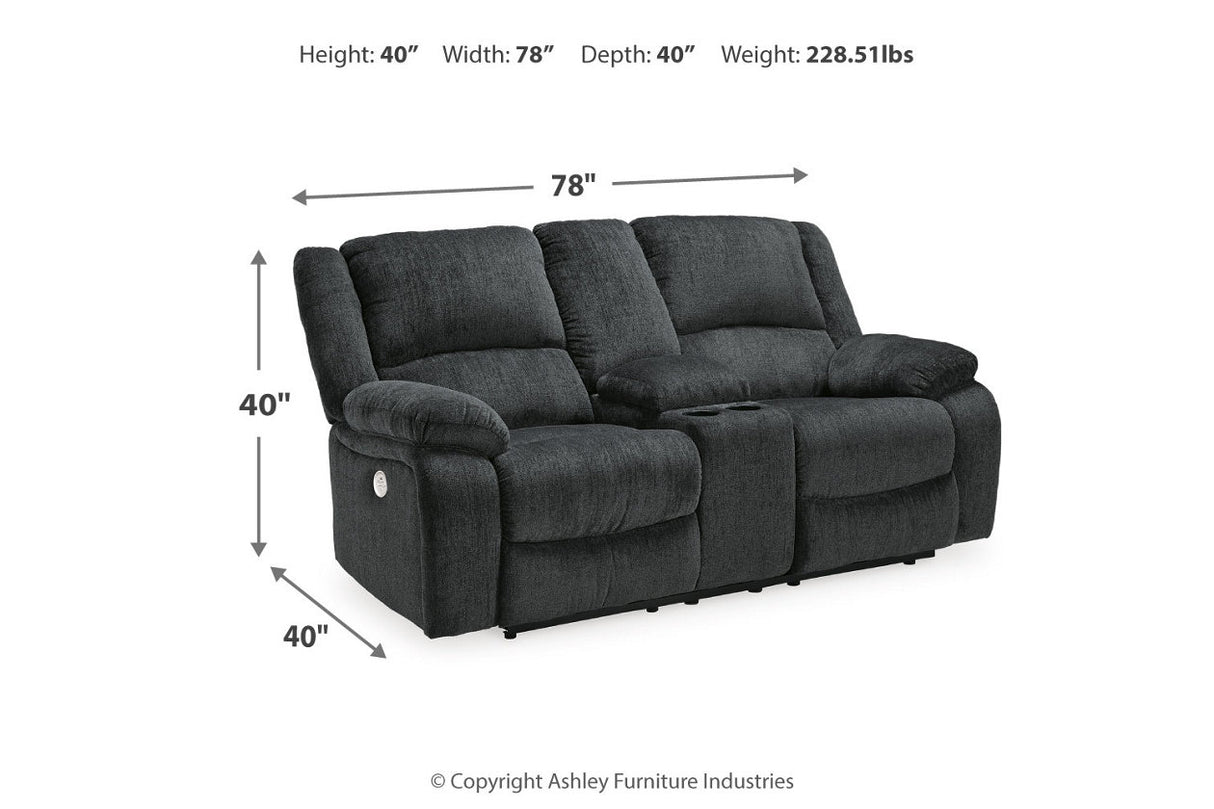 Draycoll  2 Power Reclining Loveseats and Recliner -  Ashley - Luna Furniture