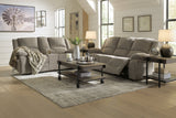 Draycoll Pewter Power Reclining Sofa and Loveseat -  Ashley - Luna Furniture