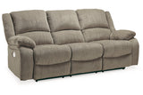 Draycoll Pewter Power Reclining Sofa and Loveseat -  Ashley - Luna Furniture