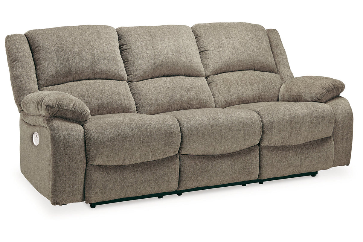 Draycoll Pewter Power Reclining Sofa, Loveseat and Recliner -  Ashley - Luna Furniture