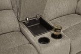 Draycoll Pewter Power Reclining Sofa and Loveseat -  Ashley - Luna Furniture