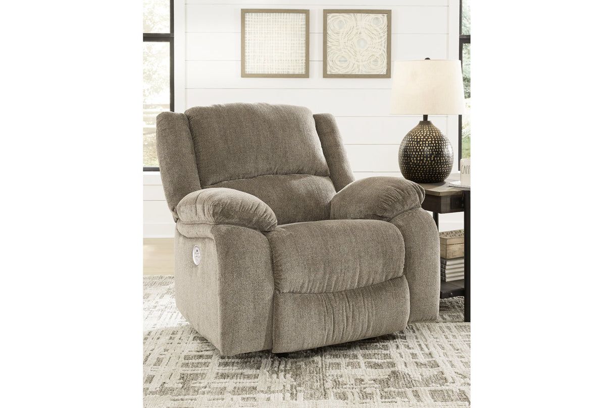 Draycoll Pewter Power Reclining Sofa, Loveseat and Recliner -  Ashley - Luna Furniture