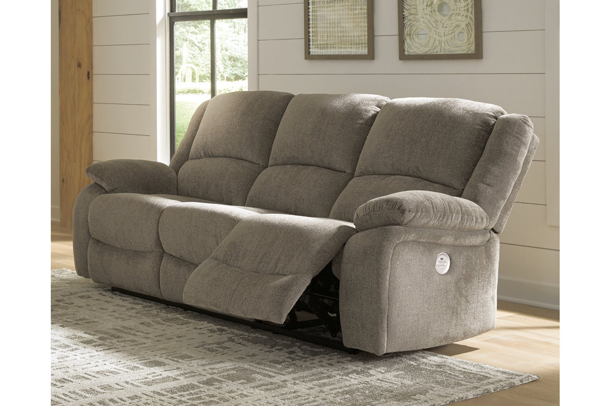 Draycoll Pewter Power Reclining Sofa, Loveseat and Recliner -  Ashley - Luna Furniture