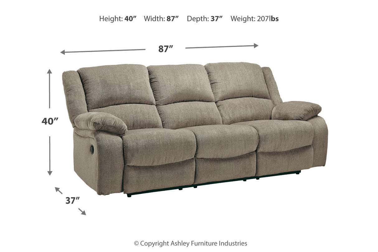 Draycoll Pewter Reclining Sofa, Loveseat and Recliner -  Ashley - Luna Furniture