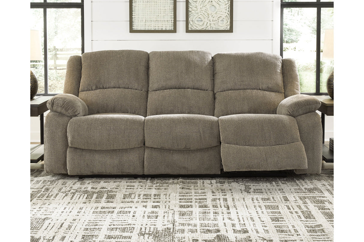 Draycoll Pewter Reclining Sofa and Power Reclining Loveseat -  Ashley - Luna Furniture