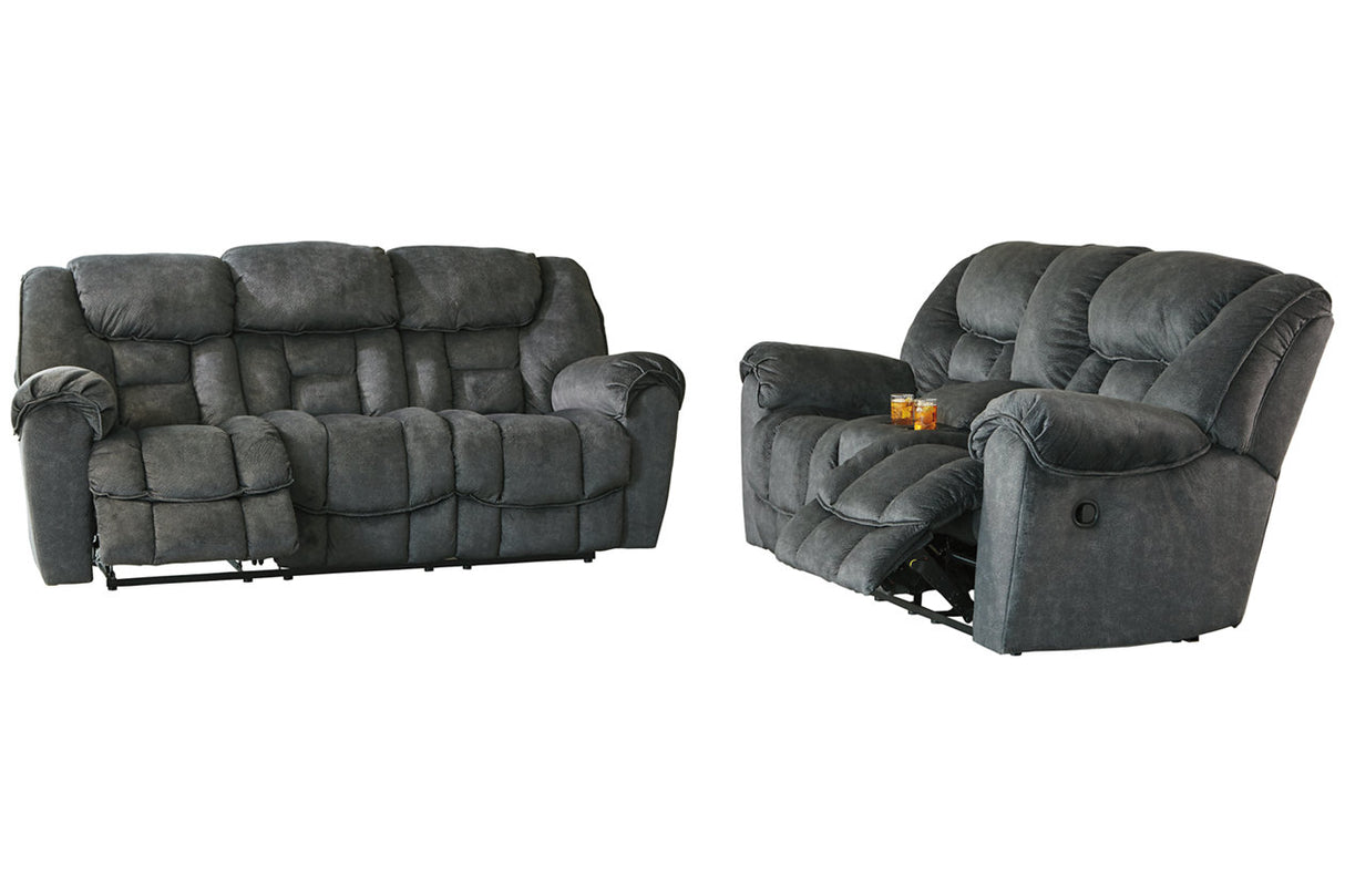 Capehorn Granite Reclining Sofa and Loveseat from Ashley - Luna Furniture