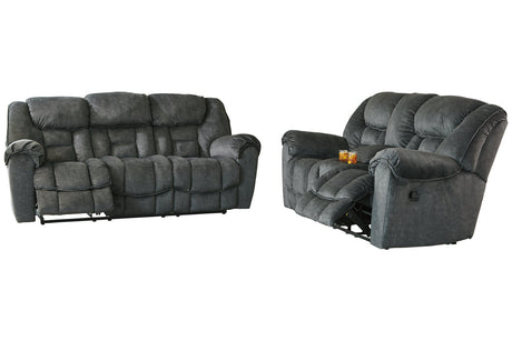 Capehorn Granite Reclining Sofa and Loveseat -  Ashley - Luna Furniture