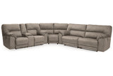 Cavalcade Slate 3-Piece Power Reclining Sectional -  Ashley - Luna Furniture