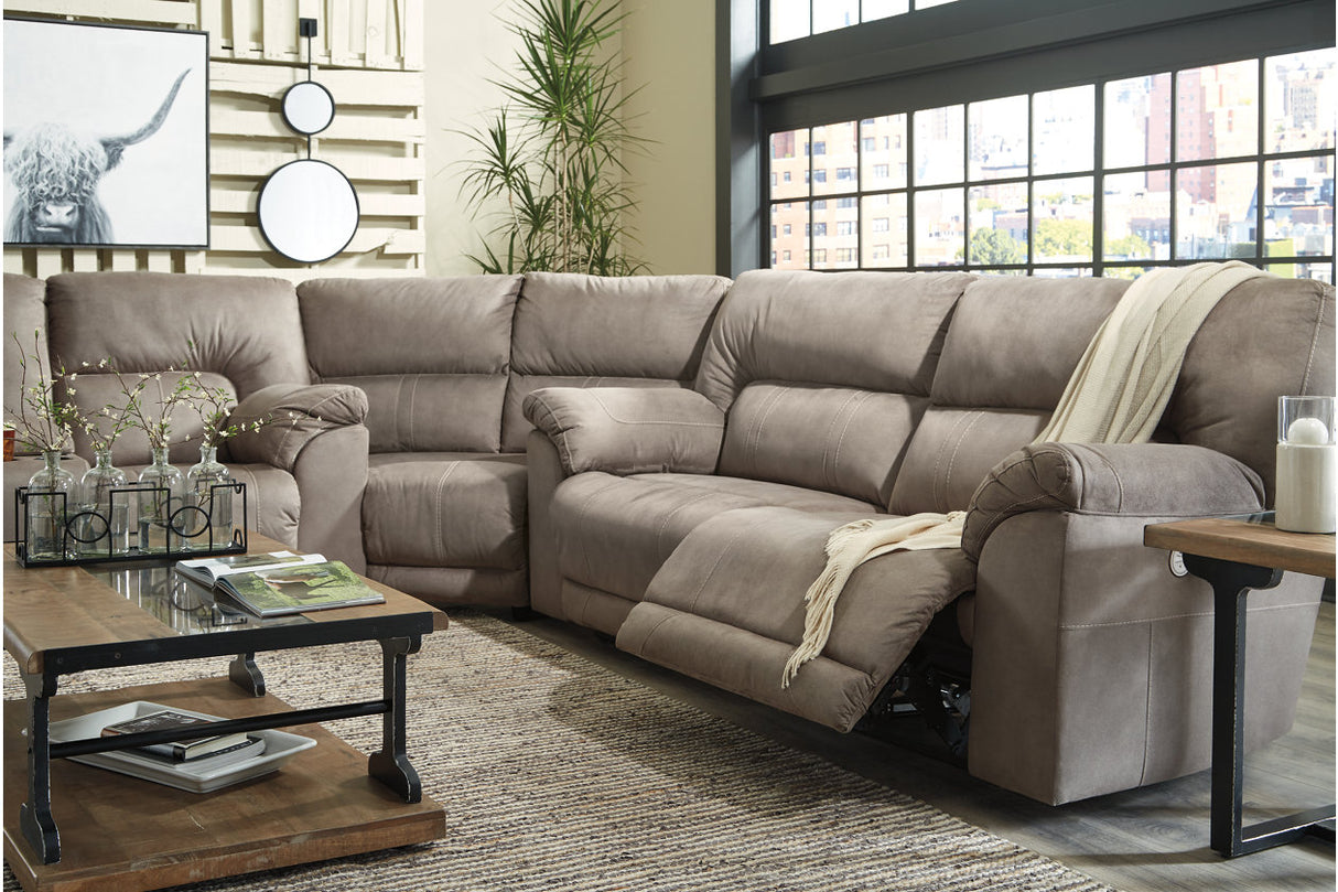 Cavalcade Slate 3-Piece Power Reclining Sectional -  Ashley - Luna Furniture