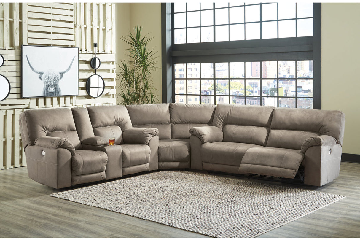 Cavalcade Slate 3-Piece Power Reclining Sectional -  Ashley - Luna Furniture