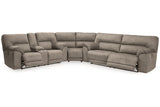 Cavalcade Slate 3-Piece Power Reclining Sectional -  Ashley - Luna Furniture