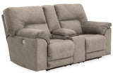 Cavalcade Slate Power Reclining Sofa and Loveseat -  Ashley - Luna Furniture