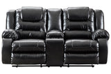Vacherie Black Reclining Sofa and Loveseat -  Ashley - Luna Furniture