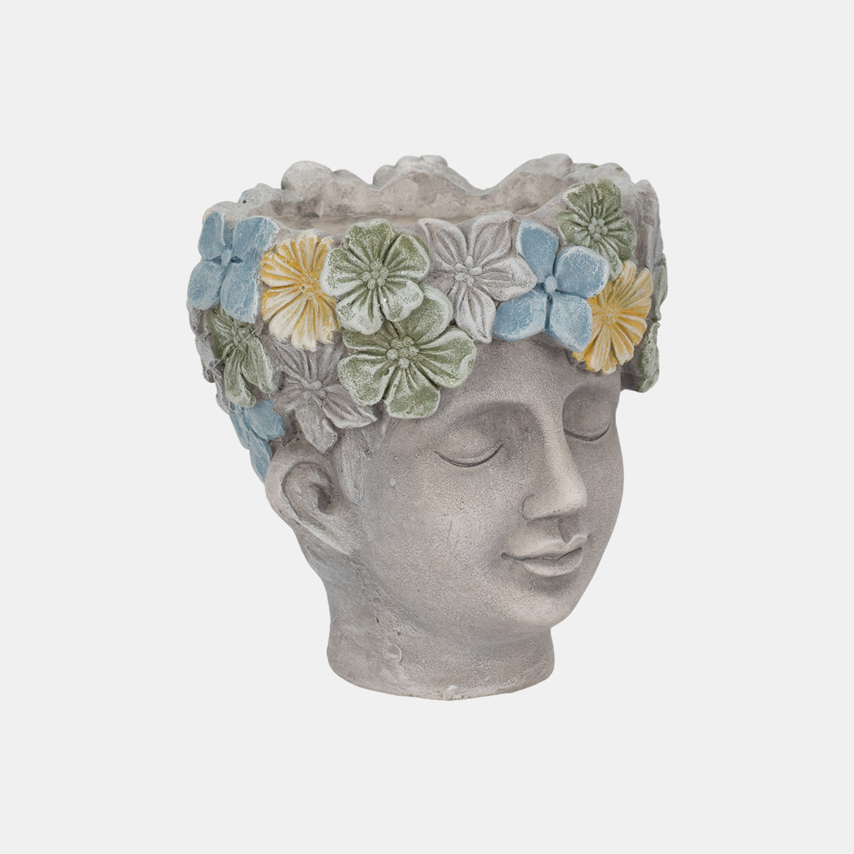 8" Face Planter With Succulent Crown, Grey/green from Sagebrook Home - Luna Furniture