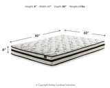 8 Inch Chime Innerspring Mattress with Adjustable Base in White - PKG010049