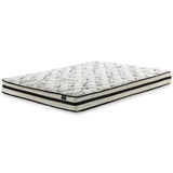 8 Inch Chime Innerspring Mattress with Foundation in White - PKG009760