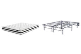 8 Inch Chime Innerspring Mattress with Foundation in White - PKG009760