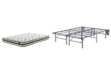 8 Inch Chime Innerspring Mattress with Foundation in White - PKG010251