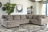 Ballinasloe Platinum 3-Piece Sectional with Chaise -  Ashley - Luna Furniture