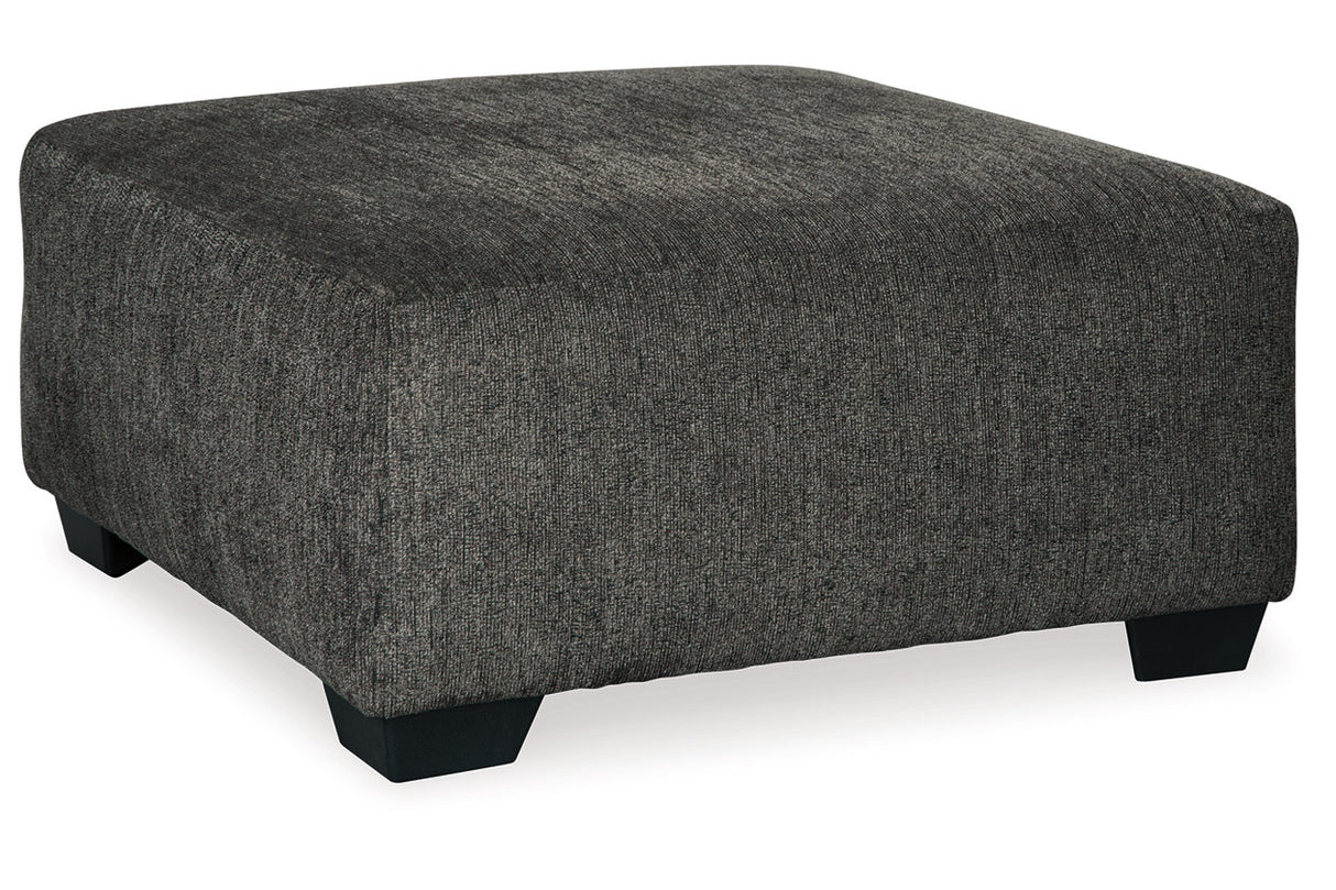 Ballinasloe Smoke 3-Piece Sectional and Ottoman -  Ashley - Luna Furniture