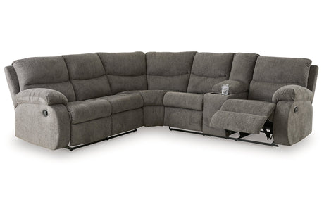Museum Pewter 2-Piece Reclining Sectional -  Ashley - Luna Furniture