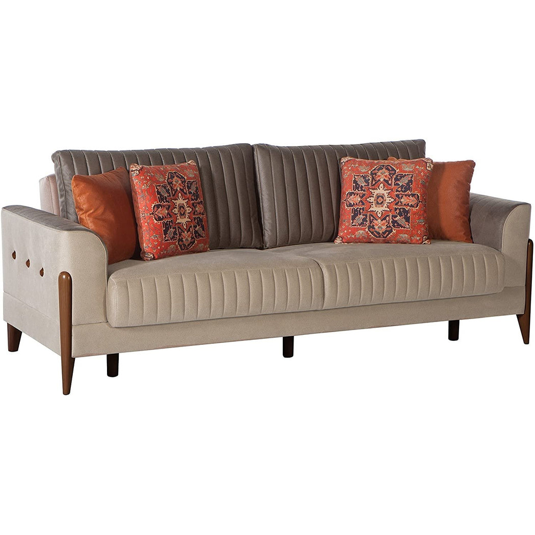 Piero Hande Beige 3-Seat Sleeper Sofa -  Bellona - Luna Furniture