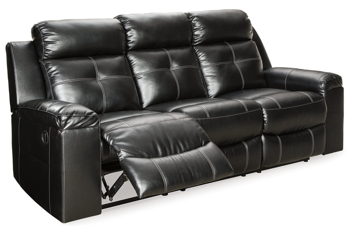 Kempten Black Reclining Sofa, Loveseat and Recliner -  Ashley - Luna Furniture