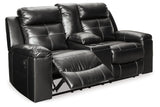 Kempten Black Reclining Sofa and Loveseat -  Ashley - Luna Furniture