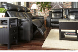 Kempten Black Reclining Sofa and Loveseat -  Ashley - Luna Furniture