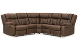 Trail Boys Walnut 2-Piece Reclining Sectional -  Ashley - Luna Furniture