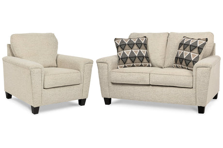 Abinger Natural Loveseat and Chair -  Ashley - Luna Furniture