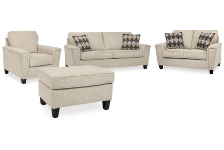 Abinger Natural Sofa, Loveseat, Chair and Ottoman -  Ashley - Luna Furniture