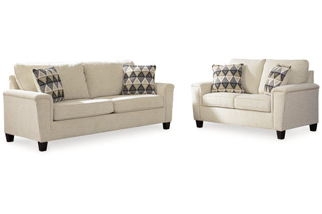 Abinger Natural Queen Sofa Sleeper and Loveseat -  Ashley - Luna Furniture