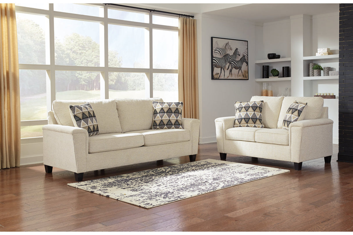 Abinger Natural Queen Sofa Sleeper and Loveseat -  Ashley - Luna Furniture