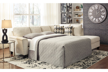 Abinger Natural 2-Piece Sleeper Sectional with Chaise -  Ashley - Luna Furniture